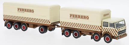 BREKINA 58540 - H0 - Fiat 691 Millepiedi Kofferzug 1970, Ferrero
